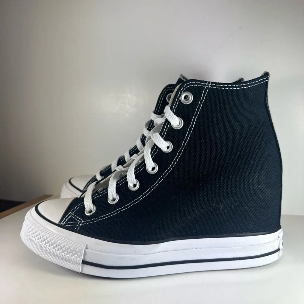 Converse Chuck Taylor All Star Wedge Platform Sneakers Women’s Size 8.5 - Picture 2 of 12